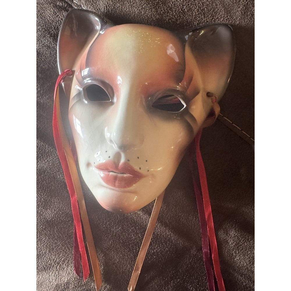 Vintage 1980s Catwoman Ceramic Wall Mask San Francisco Clay Art Rare Collectible